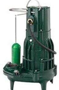 Zoeller 292-0003, Model D292, Waste-Mate 290 Series, High Head Sewage Pump, 1/2 HP, 230 Volts, 1 Phase, 2" NPT Flanged Discharge, 140 GPM Max, 42 ft Max Head, 20 ft Cord, Automatic, Single Seal