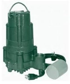 Zoeller 145-0011, Model BE145, Effluent & Sump Pump, 3/4 HP, 230 Volts, 1 Phase, 6 Amps, 1-1/2" NPT Discharge, 61 GPM Max, 74 ft Max Head, 20 ft Cord, Automatic