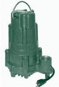 Zoeller 145-0004, Model E145, Effluent & Sump Pump, 3/4 HP, 230 Volts, 1 Phase, 6 Amps, 1-1/2" NPT Discharge, 61 GPM Max, 74 ft Max Head, 20 ft Cord, Manual