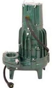 Zoeller 393-0004, Model E293, Waste-Mate 290 Series, High Head Sewage Submersible Pump, 1 HP, 230 Volts, 1 Phase, 3" NPT Flanged Discharge, 122 GPM Max, 51 ft Max Head, 20 ft Cord, Manual, Single Seal