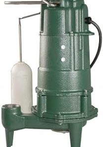 Zoeller 803-0006, Model BE803, Shark Series, Grinder Pump with Piggyback Float Switch, 1/2 HP, 230 Volts, 1 Phase, 1-1/4" NPT Vertical Discharge, 35 GPM Max, 35 ft Max Head, 15 ft Cord, Automatic