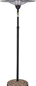 1. 8KW Electric Patio Heater Free Standing - Carbon Fiber Heating Tube, with 2 Power Settings, Waterproof IPX4 Garden Heater for Indoor Outdoor- Height Adjustable