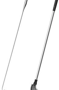 Yungyan 2 Pack 47 Inch Long Weed Puller Tool Set with Long Stand up Metal Handle, Weed Puller Hand Tool Manganese Steel Double Scythe, Hand Weeder for Garden Planting Weeding(Scythe,Large)