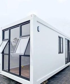 10FT,20FT Tiny House to Live in - Portable Prefab House with Bedrooms, 1 Fully Equipped Bathroom, and Kitchen - Prefabricated Container House for Adult Living - Foldable Mobile Home, White (20FT)