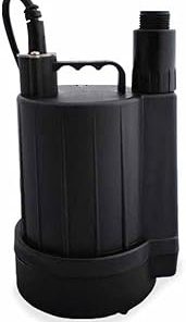 Zoeller 46-0002, Model N46 Floor Sucker Utility Pump, 1/2 HP, 115 Volts, 1 Phase, 6 Amps, 2" NPT Discharge, 55 GPM Max, 34 ft Max Head, 9 ft Cord, Manual