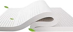 100% Natural Premium Latex Mattress,Mattress Topper for Back Pain with Removable & Washable Bamboo Viscose Zipped Cover,4in,90x190cm(35x75in)