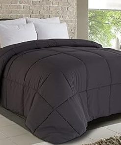 1 Piece Fluffy Down Alternative Comforter Queen Cooling Lightweight Traditional Beautiful Modern Contemporary Box Stitch Timeless Aesthetic Clear White Bedding Ultra Soft Plush Cozy All Season Elegant