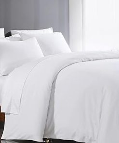 1000 Thread Count 100% Egyptian Cotton Duvet Cover Super King Size Cotton White Long Staple Quilt 120"x120" Silky Soft, Breathable with Zipper -1 Piece All Season Duvet Cover Set for Comforter
