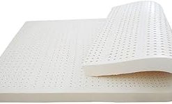 100% Natural Latex Mattress, Soft Mattress Topper Portable Relieves Pressure, 5Cm Thick Latex Mattress with Organic Cover,5cm/2in,180x200cm(71x79in)