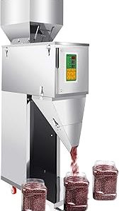 10-999g/0.02-2.2lbs Stainless Steel Filling Machine, Particle Weighing Filling Machine Automatic Bottle Bag Filler for Tea Seeds Coffee Beans Grains Heavy Duty Particle Weighing Filler 110V 200W