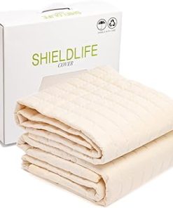 100% Cotton King Mattress Pad/Blanket, Also can be Used as Cover by ShieldLife, Cotton Blend Protection Mat for King Size Bed, Compatible with TheraMat Heated Mattress Pads, Made in Korea