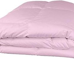 1 PCS Comforter Sleep in Luxurious Comfort with This Down Alternative 600 TC Egyptian Cotton Solid Pattern 200 GSM (Cal-King/Solid/Pink)