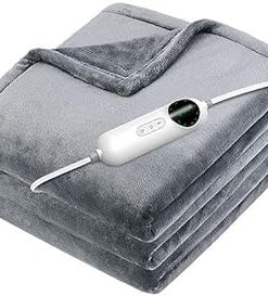 [Pack of 3] Electric Heated Throw Flannel Heated Blanket with 10 Heat Settings Auto Off Washable for Home Office Usage 59x71in