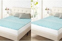 ZINUS 1.5/2/3/4-inch Swirl Gel Cooling Memory Foam Mattress Topper, Cooling Airflow Design, CertiPUR-US Certified (1.5 in, King) & 1.5/2/3/4-inch Swirl Gel Cooling Memory Foam Mattress Topper