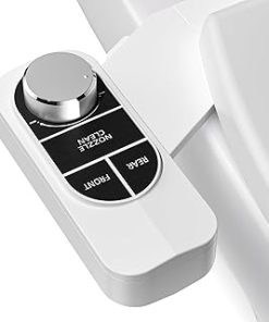 ZMJH Bidet Toilet Seat, Electric Smart Heated Seat with Slow Closes, Vortex Wash, Warm Dryer, Rear and Front Wash, Warm Water, Remote Control, and Night Light, White, A102S-W (Elongated)
