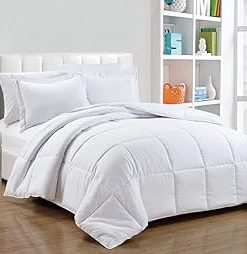 : Light Weight Comforter 3 Pcs. Ultra-Soft Luxury 400 GSM Hotel-Style Thicker for Winter Colder Weather 100% Egyptian Cotton 500 -Oversized King Size (120''X128'') Solid sage