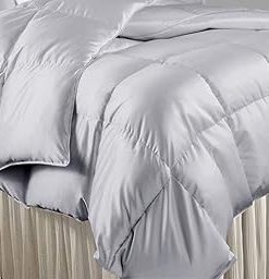 1 Piece Comforter Polyester Satin Silk Ultra Soft Comfortable Bedding (Light Grey, King/California King)