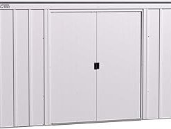 10x4 Steel Storage Shed, Flute Grey