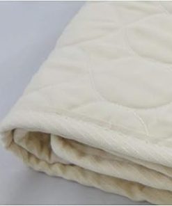 100% Organic Cotton Fully Quilted Machine Wash/Dry Pad - Sleigh Bed 21.5 x 31