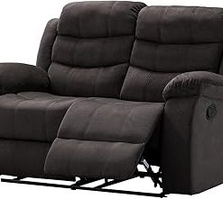Zaffer Microfiber Living Room Loveseat in Brown