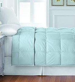 1 Pieces light grey Comforter Twin/Twin XL Size Goose Down Alternative Reversible Geometrical Modern Microfiber | Box Stitched squared Aesthetic Bedding All Season Bedroom decor holiday medium blue