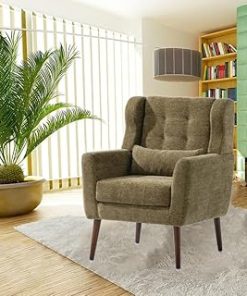 Yoluckea Swivel Chair, Round Accent Sofa Chair, Club 360 Degree Swivel Barrel Chair, Modern Leisure Teddy Fabric Arm Chair for Nursery, Living Room, Bedroom, Office (Yellow)