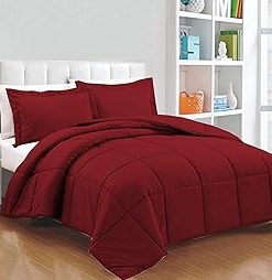 1 Piece Fluffy Down Alternative Comforter Twin Cooling Lightweight Traditional Beautiful Modern Contemporary Box Stitch Timeless Aesthetic Charcoal Grey Bedding Ultra Soft Plush All Season Elegant