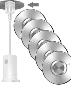 [5 Pack] Rangland Heat Reflector Shield for Outdoor Propane Patio Heaters - Replacement Weatherproof Aluminum Top Dome-cap (All Hardware Included - Universal Fit)