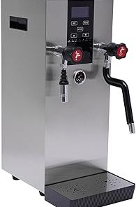 110V 2500W Commercial Milk Frother,Automatic Steam Boiling Water Machine with LED Display,12L Boiling Water Frothing Machine Milk Foam Maker for Espresso Coffee