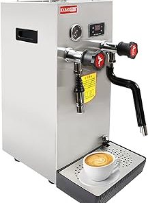 110V 2500W Commercial Milk Frother,8L/ 2.1Gal Full-Automatic Steam Boiling Water Frothing Machine with LED Display, Milk Foam Maker for Espresso Coffee Tea Dessert Shop Hotel (US Stock)