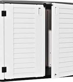 ZZM 4x2.5 FT Outdoor Storage Shed, Resin Waterproof Storage Cabinet for Garden Tools with Lockable Lid,Latch (White)
