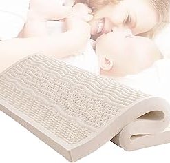 100% Natural Latex Mattress Topper - Firm - Medium Firmness Soft Mattress, Pressure Relief for Back Pain,2.5cm,180x200cm