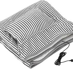 [USB Electric Heating Blanket - Dark Grey Office Leg & Body Heat Pad with USB Port for Comfort]