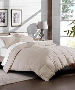 Hotel Quality 3 Piece Comforter 300 GSM 100% Egyptian Cotton 800 Thread Count Pattern Solid (Super King, Sand,Solid)