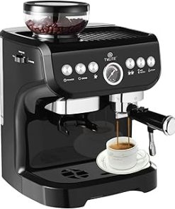 , Professional Espresso Maker with Milk Frother Steam Wand, 15 Bar Barista Cappuccino Machine
