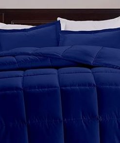 1 Piece King Size Down Alternative Comforter Amazing Silky Soft Comfortable Solid Color Box-Stitched Pattern | All Season White Bedding Warmth Extra Fluffy and Ultra Plush Cozy Light Milky Snow Shade
