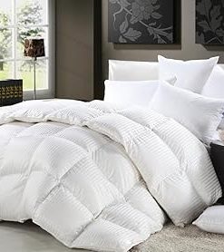 100% All-Natural Australian Wool Bed Comforter with Organic Cotton Cover (King Size, Regular Fill), Temperature Regulation, Skin Sensitive, Luxurious Soft Feel, Machine Washable