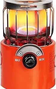 YueLi Mini Gas Heater 2000W Outdoor Camping Furnace Stoves Portable Picnic Barbecue Stoves Outdoor Heating Stove Cooking Furnace Warmer For Cooking Backpacking Ice Fishing Camping Hiking