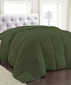 1 Piece Comforter 1000 TC Egyptian Cotton Cover | Super Soft Premium Quality Microfiber Filling (Full/Queen, Silver)