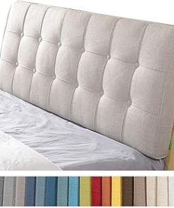 ZHWNGXO Bedside Headboard Pillow,Purple Removable and Washable Sponge Filling Cushion for Backrest Soft Case Bed Large Protect The Neck and Back Reading Pillow (Size : 90x60cm)