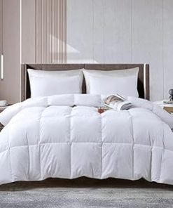 1 Piece Black Comforter Queen Size All Season 88 inches wide x 88 inches long inches long Geometrical Down Alternative | Masculine Bedding Baffle Box Stitched Squared Polyester cover Block Pattern
