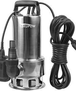1.5HP 110v Submersible Sewage Drain Flood Stainless Steel Clean/Dirty Water Sump Transfer Pond Garden Pump