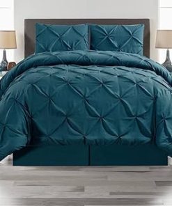 1 Piece Burgundy Red Comforter Full Size All Season 78 inches Wide x 88 inches Long Geometrical Down Alternative | Home Bedding Baffle Box Stitched Squared Polyester Cover Material Block Pattern Neat