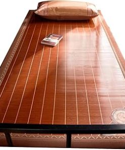 ZHOUXIAO Summer Sleeping Mat Bamboo, Foldable Rollable Rattan Mat Breathable Cool Carbonized Bamboo Mats for Single Double Bed Refreshing Breathable Sweat Bedding Sleeping Ma 0.8 * 1.9M/34 * 74in