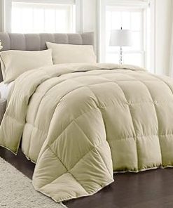 1 Piece Cotton Comforter 400 Thread Count 600 GSM Corner Tabs Box Stitched Down Ultra Soft Luxury Hotel Quality Comfortable Bedding (White, Twin XL)