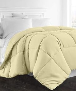 1-Pc Comforter Hotel Luxury– King 106x92 Size 1-Pc Comforter 100% Egyptian Cotton, 600 Thread Count, 100 GSM Fiber Fill - Machine Washable, Ivory Solid