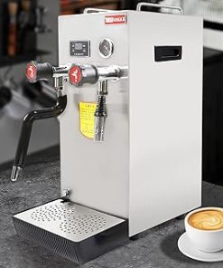110V 2500W Commercial Water Heater Automatic Steam Boiling Water Frothing Machine, 8L/ 2.1Gal Electric Steam Milk Frothing Machine for Espresso Coffee Tea Dessert Shop Hotel