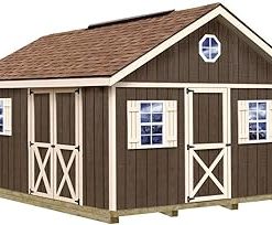 10X8 Feet Outdoor Storage Shed with Metal Base and Lockable Doors Multi Functional Garden Shed Weather Resistant Galvanized Steel All Weather Usage Easy Assembly for Bikes Tools Pets and Garbage