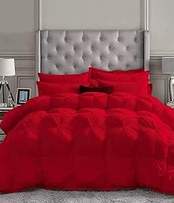 1 Luxury Piece Pinch Pleated Comforter Premium 800 Thread Count 100% Egyptian Cotton Super Soft (King/California King, Baby Pink Color)