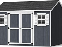 10x12 Value Workshop Shed with Operable Windows, Outdoor Wood Storage Do-It-Yourself Precut Kit